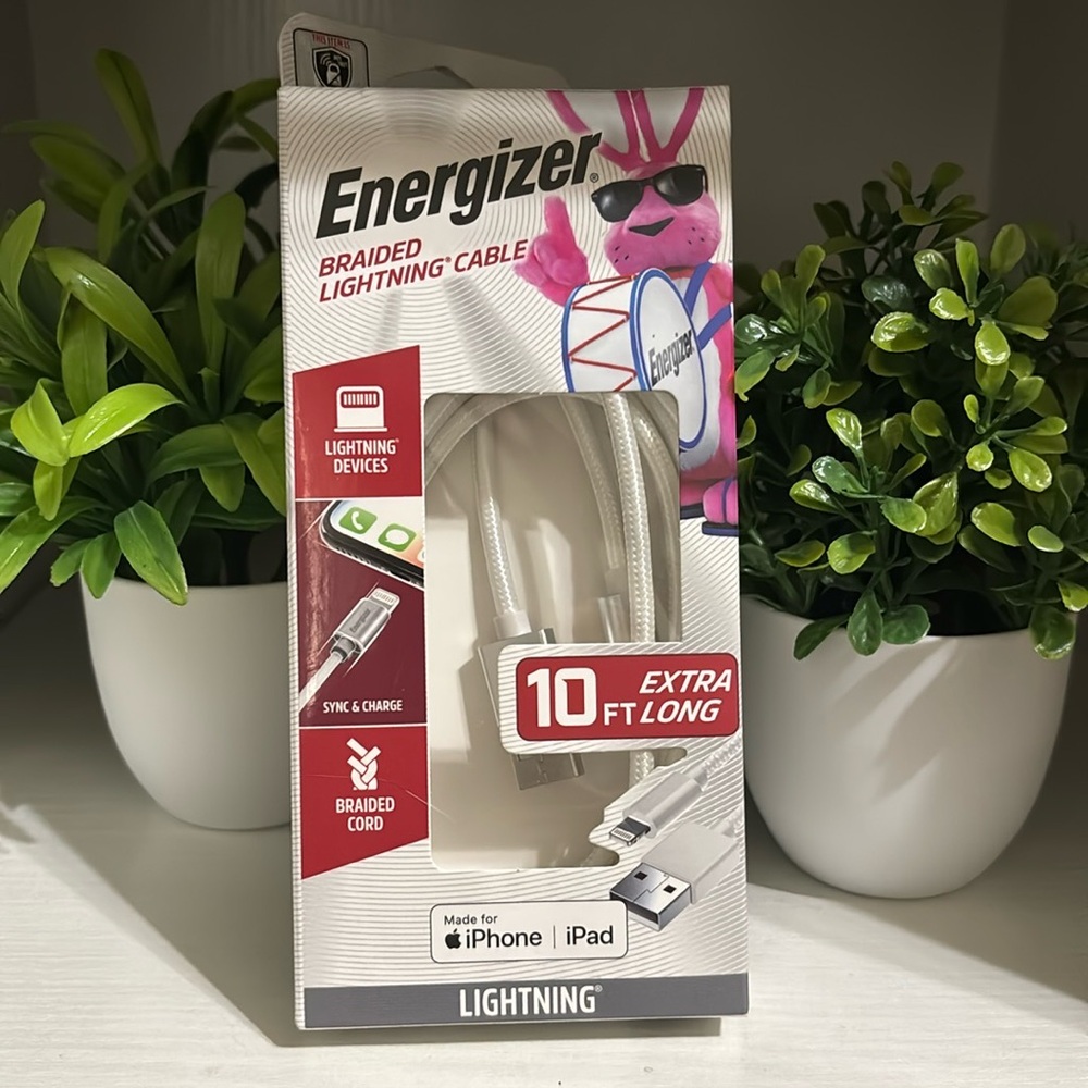 Energizer braided lightning cable